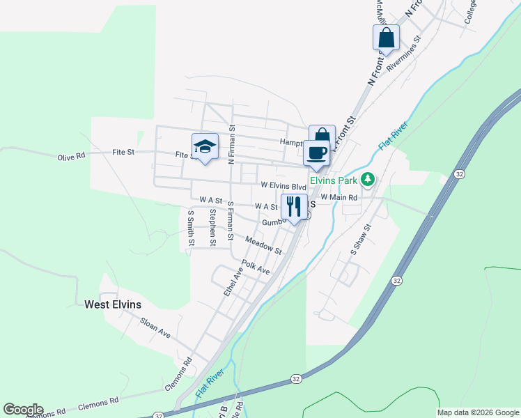 map of restaurants, bars, coffee shops, grocery stores, and more near 230 West A Street in Park Hills