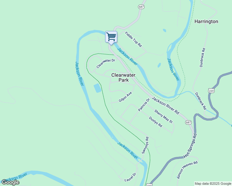 map of restaurants, bars, coffee shops, grocery stores, and more near 507 Clearwater Drive in Covington