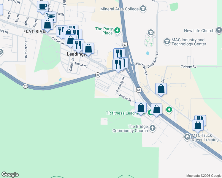 map of restaurants, bars, coffee shops, grocery stores, and more near 112 Union Street in Park Hills