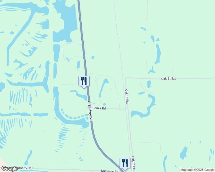 map of restaurants, bars, coffee shops, grocery stores, and more near 167 Breeden Road in De Soto