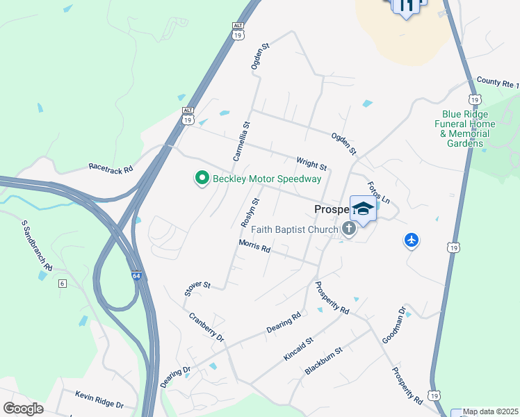 map of restaurants, bars, coffee shops, grocery stores, and more near 129 Roslyn St in Mt Hope