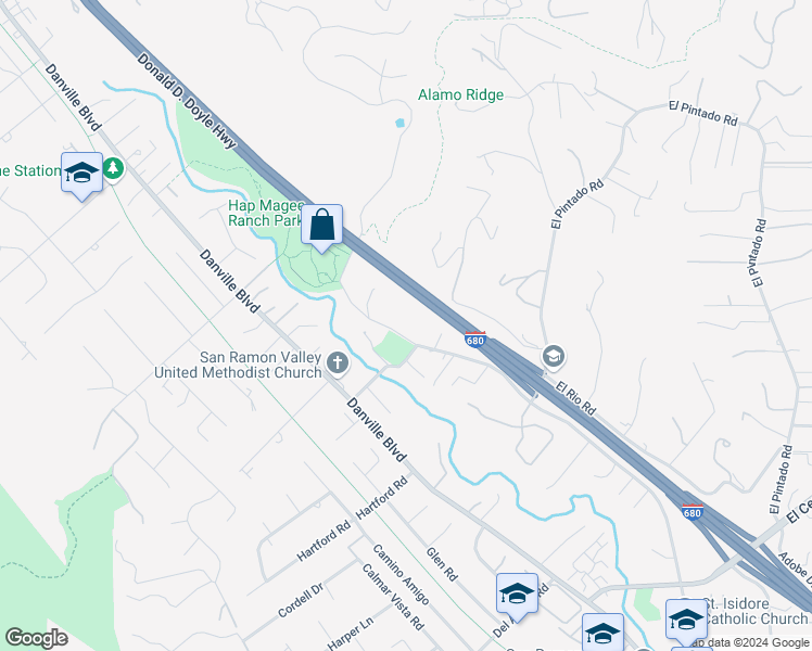 map of restaurants, bars, coffee shops, grocery stores, and more near in Danville
