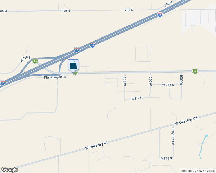 map of restaurants, bars, coffee shops, grocery stores, and more near 504 Rhonda in Parowan