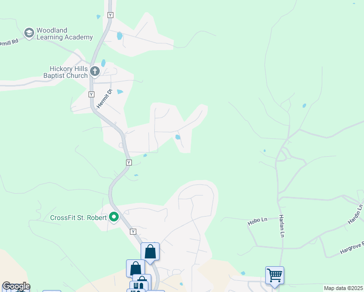 map of restaurants, bars, coffee shops, grocery stores, and more near 22660 Hanley Lane in Saint Robert