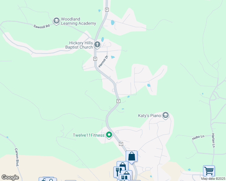 map of restaurants, bars, coffee shops, grocery stores, and more near 22199 State Highway Y in Saint Robert