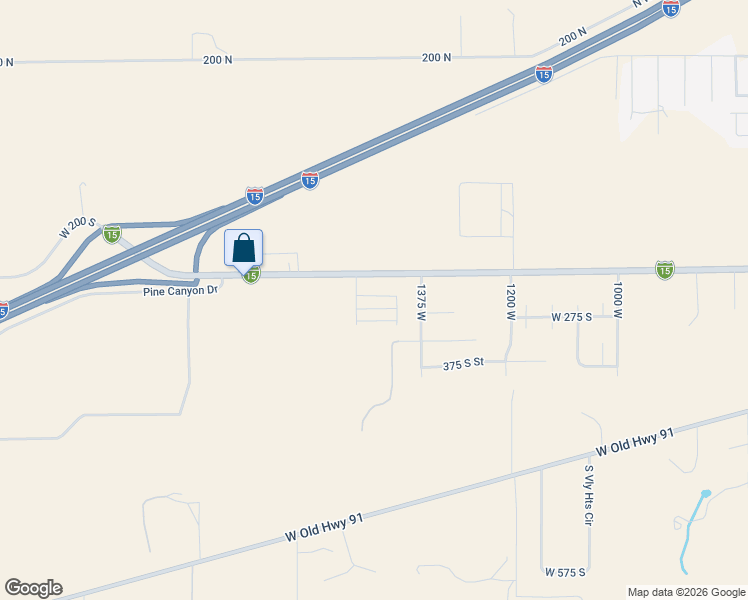 map of restaurants, bars, coffee shops, grocery stores, and more near 309 Beth in Parowan