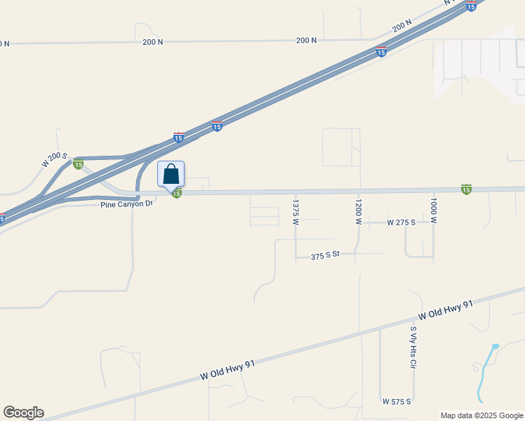 map of restaurants, bars, coffee shops, grocery stores, and more near 309 Beth in Parowan