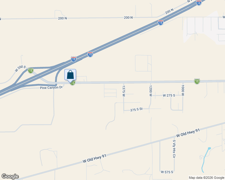 map of restaurants, bars, coffee shops, grocery stores, and more near 325 Kari in Parowan