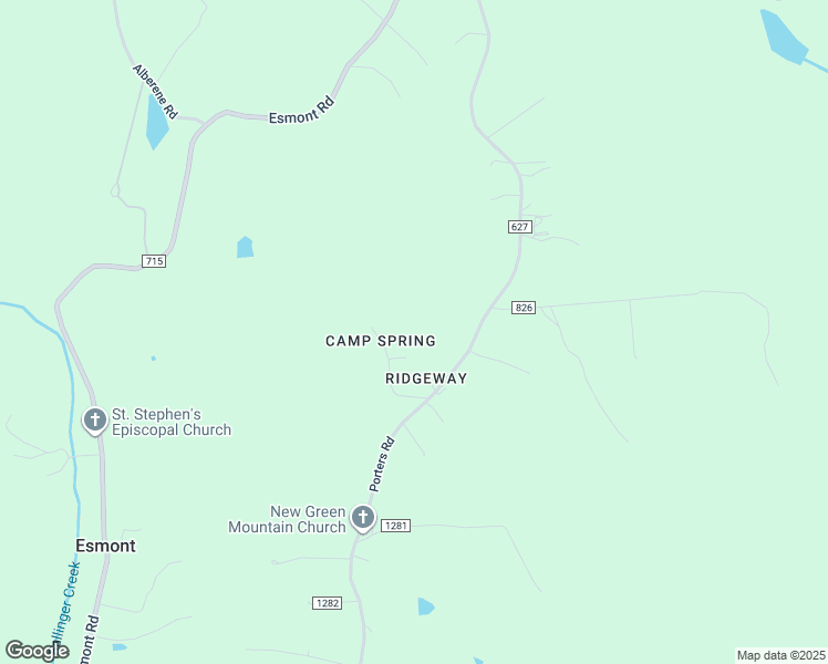 map of restaurants, bars, coffee shops, grocery stores, and more near 2856 Camp Spring Road in Esmont