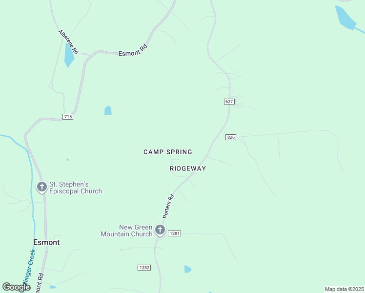map of restaurants, bars, coffee shops, grocery stores, and more near 2856 Camp Spring Road in Esmont