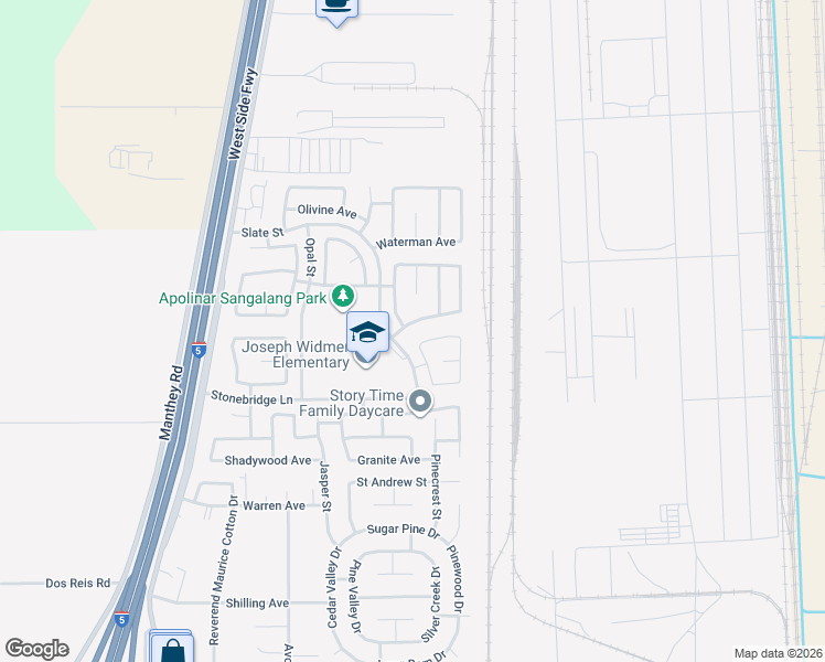 map of restaurants, bars, coffee shops, grocery stores, and more near 13501 Gypsum Way in Lathrop