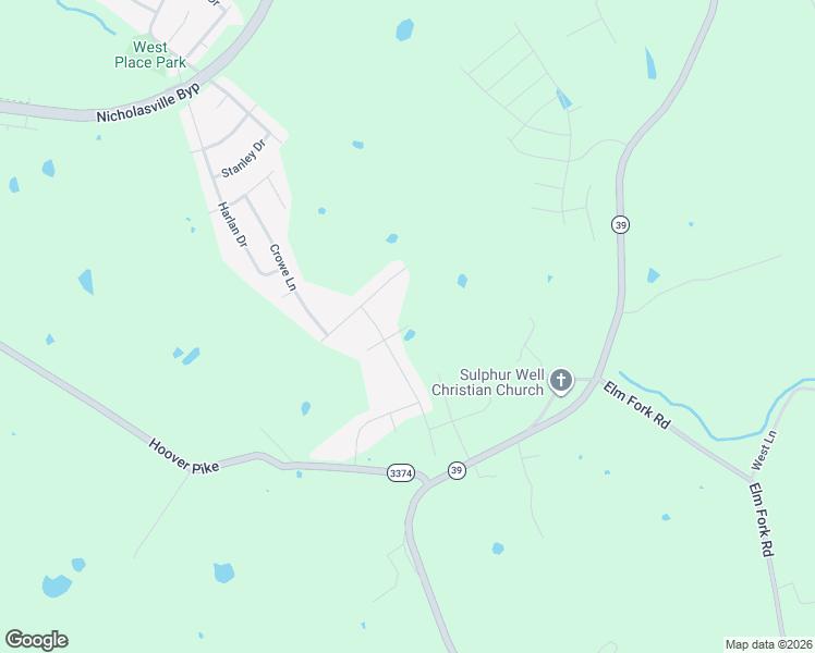 map of restaurants, bars, coffee shops, grocery stores, and more near 204 San Antonio Way in Nicholasville