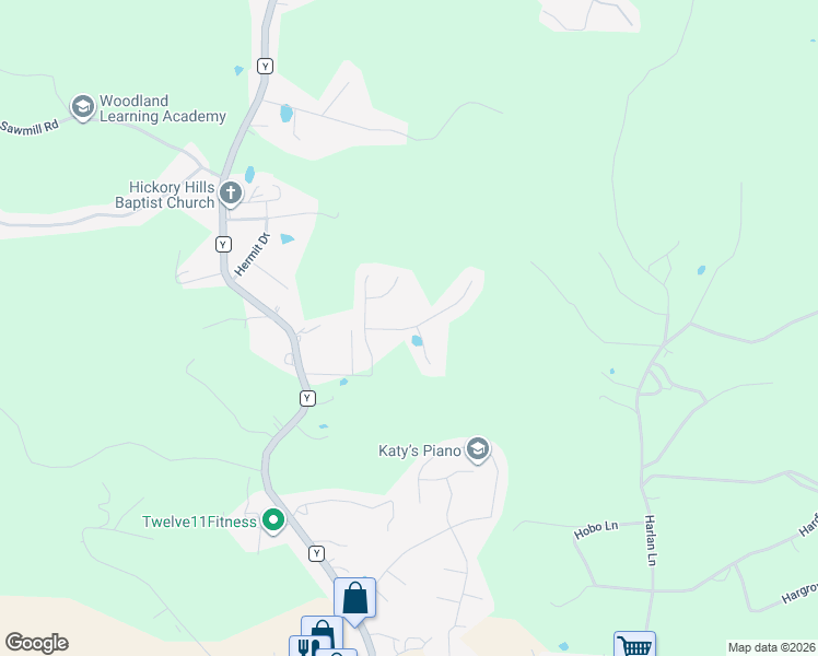 map of restaurants, bars, coffee shops, grocery stores, and more near 16825 Huntington Lane in Saint Robert