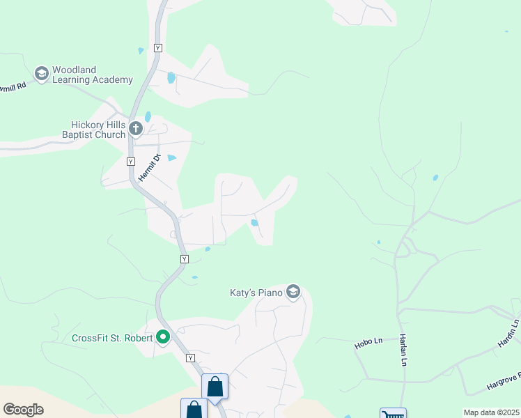 map of restaurants, bars, coffee shops, grocery stores, and more near 16845 Huntington Lane in Saint Robert