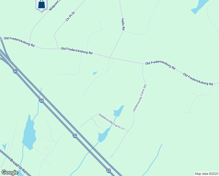 map of restaurants, bars, coffee shops, grocery stores, and more near 4615 Old Fredericksburg Road in Mineral