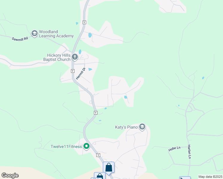 map of restaurants, bars, coffee shops, grocery stores, and more near 22590A Hollow Oak Lane in Saint Robert