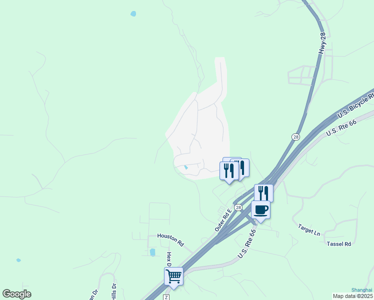 map of restaurants, bars, coffee shops, grocery stores, and more near 120 Hickory Valley Road in St. Robert