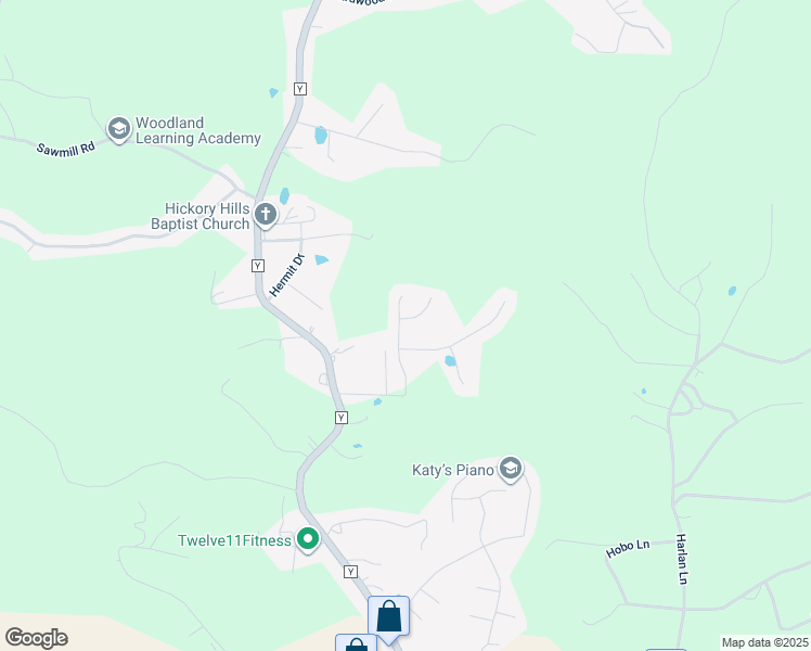 map of restaurants, bars, coffee shops, grocery stores, and more near 22590A Hollow Oak Lane in Saint Robert