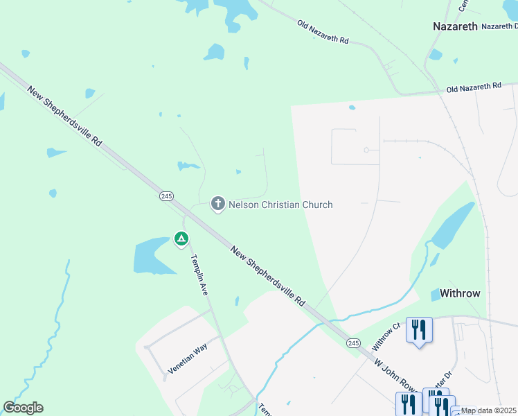 map of restaurants, bars, coffee shops, grocery stores, and more near 1200-1226 Wedgewood Drive in Bardstown