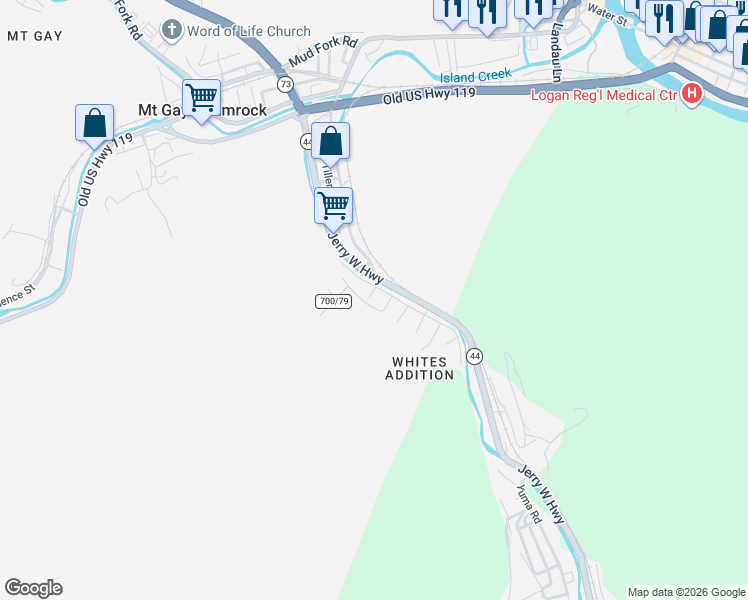 map of restaurants, bars, coffee shops, grocery stores, and more near 31 Leo Street in Logan