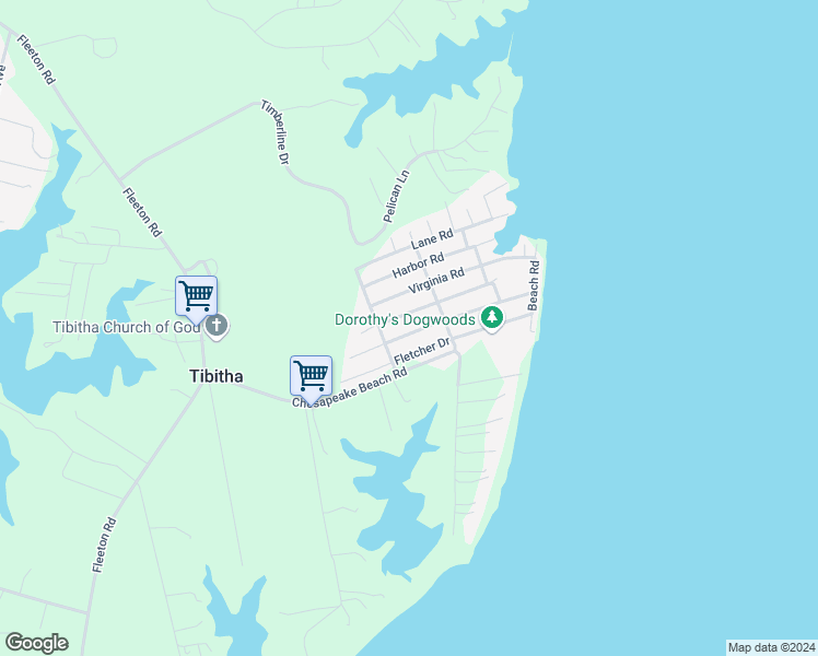map of restaurants, bars, coffee shops, grocery stores, and more near 59 Davis Drive in Reedville