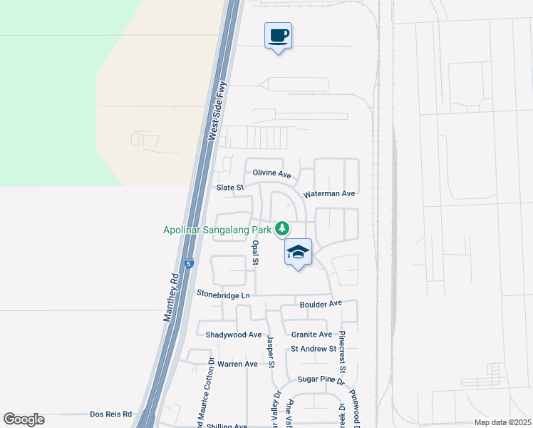 map of restaurants, bars, coffee shops, grocery stores, and more near 13377 Talc Street in Lathrop