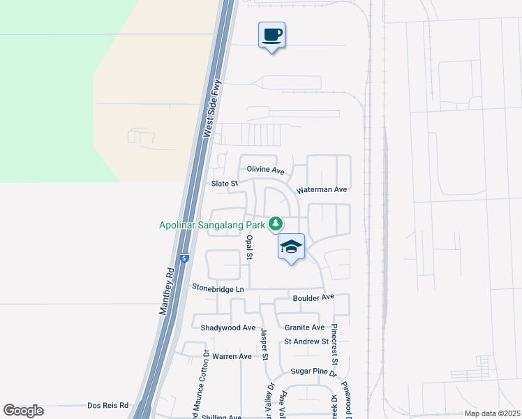 map of restaurants, bars, coffee shops, grocery stores, and more near 13377 Talc Street in Lathrop