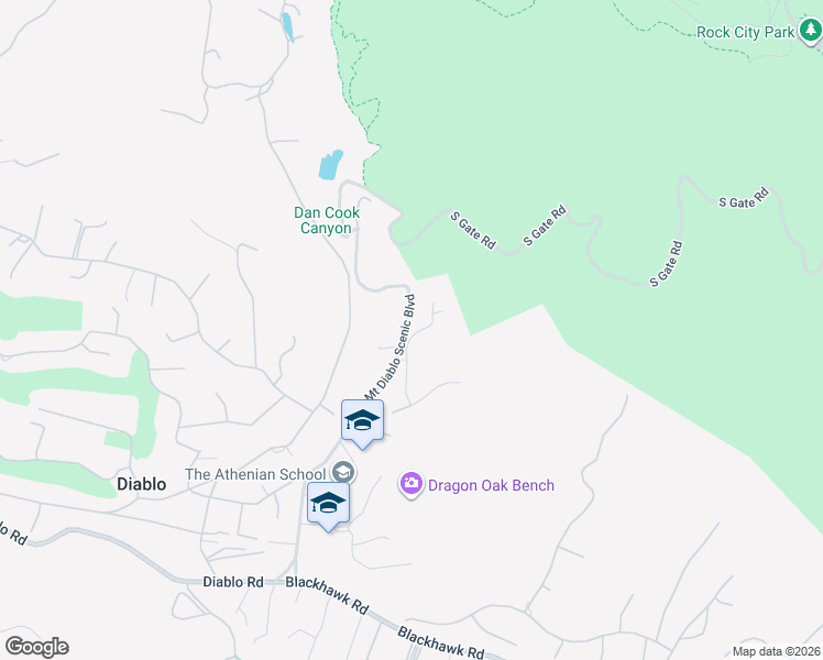 map of restaurants, bars, coffee shops, grocery stores, and more near 2448 Diablo Ranch Place in Danville