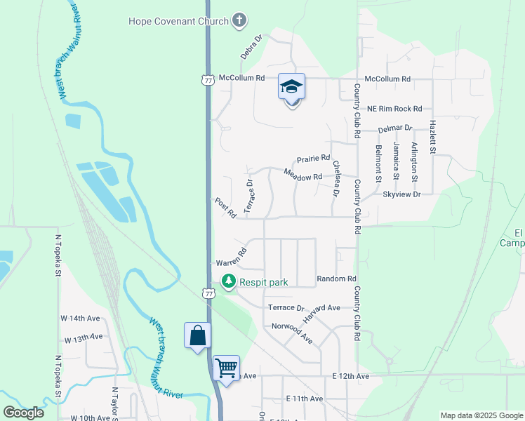 map of restaurants, bars, coffee shops, grocery stores, and more near 1827 Lawndale Avenue in El Dorado