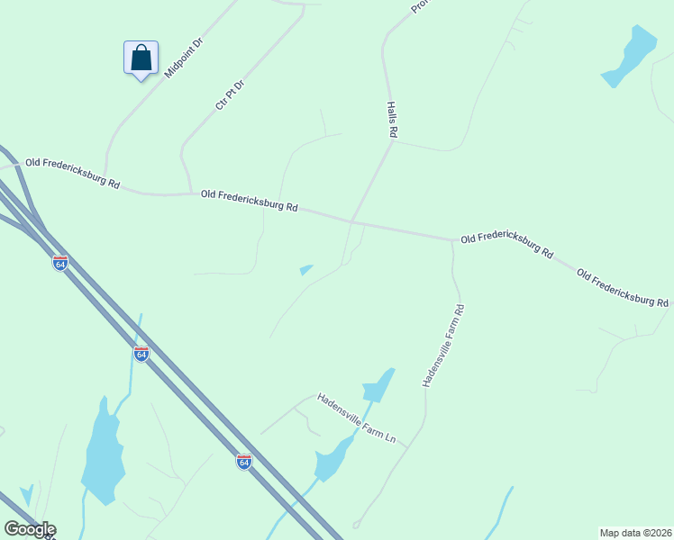 map of restaurants, bars, coffee shops, grocery stores, and more near 4615 Old Fredericksburg Road in Mineral