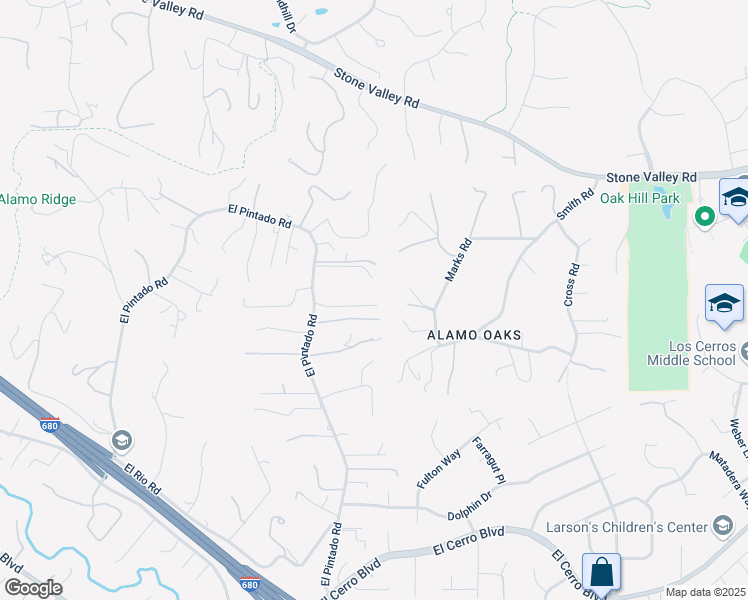 map of restaurants, bars, coffee shops, grocery stores, and more near 415 Brigham Lane in Danville