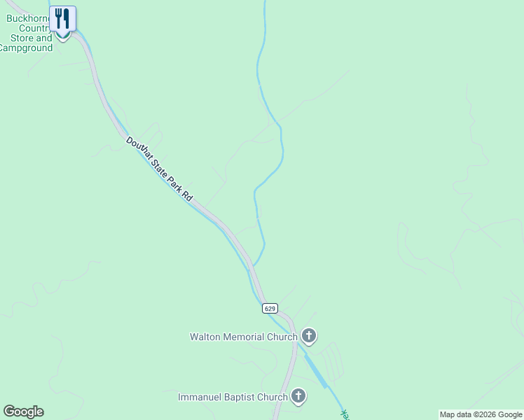 map of restaurants, bars, coffee shops, grocery stores, and more near 3107 Douthat Road in Clifton Forge
