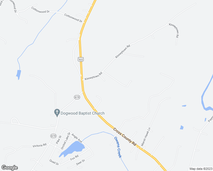 map of restaurants, bars, coffee shops, grocery stores, and more near 164 Kinneytown Rd in Mineral