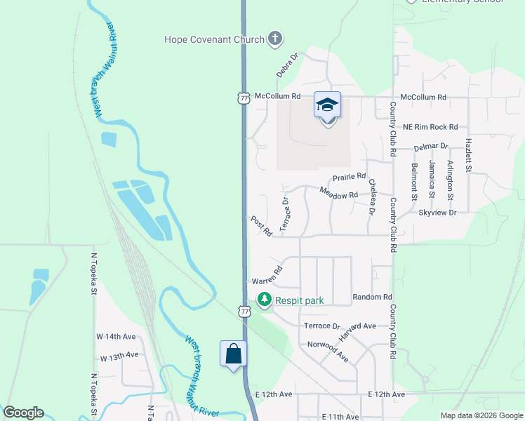 map of restaurants, bars, coffee shops, grocery stores, and more near 110 Post Road in El Dorado