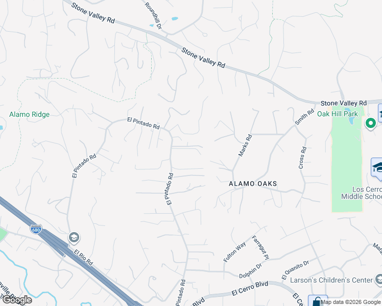 map of restaurants, bars, coffee shops, grocery stores, and more near 323 El Pintado Heights Drive in Danville