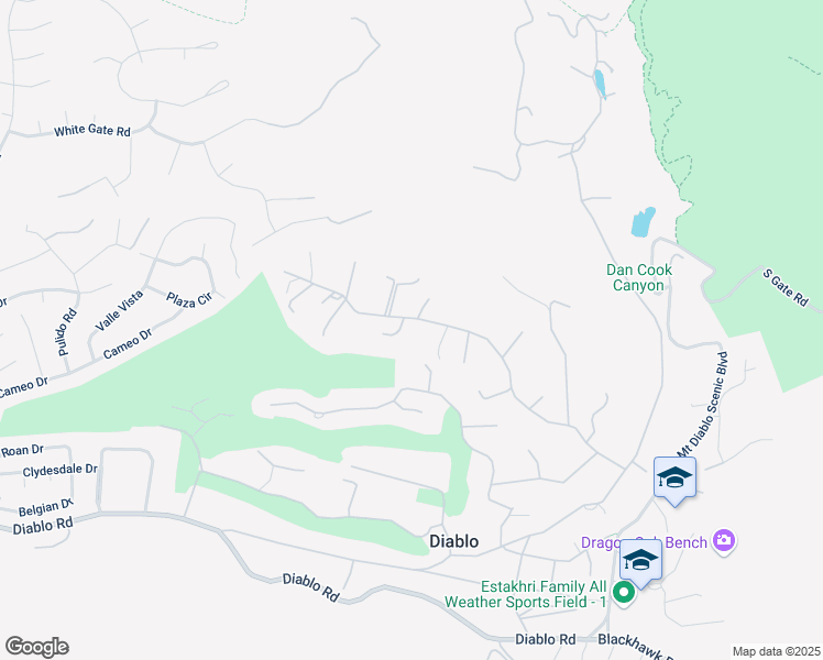 map of restaurants, bars, coffee shops, grocery stores, and more near 11 Bella Vista in Diablo