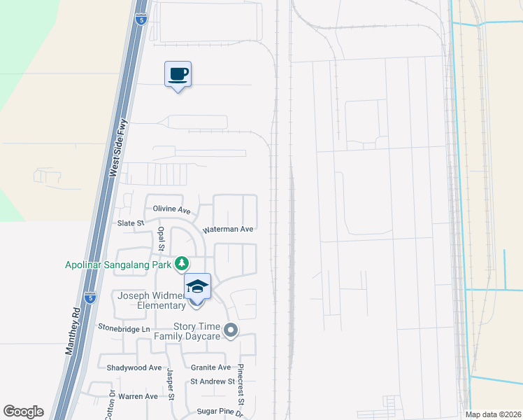 map of restaurants, bars, coffee shops, grocery stores, and more near 13238 Cedarbrook Way in Lathrop