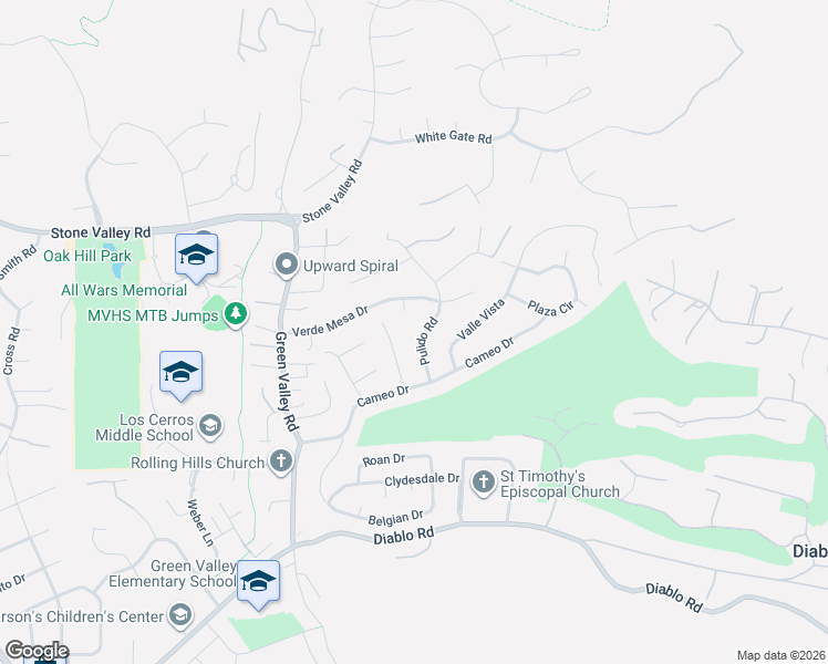 map of restaurants, bars, coffee shops, grocery stores, and more near 143 Pulido Road in Danville