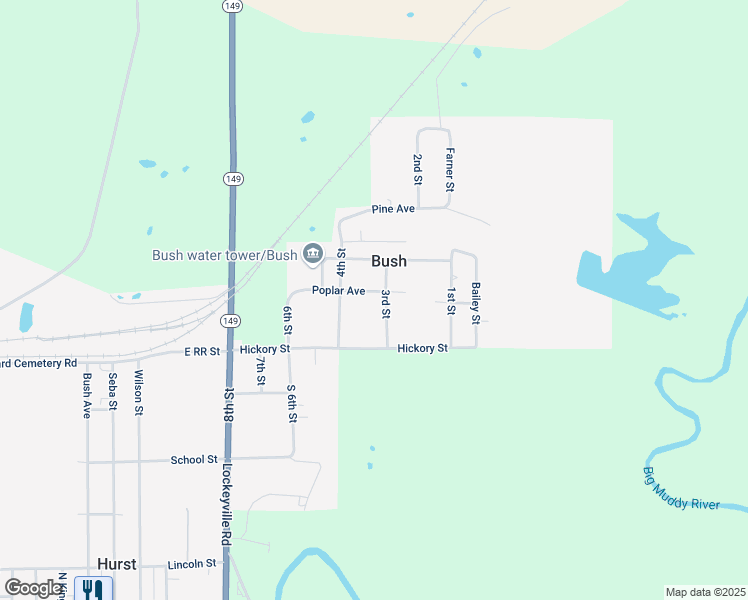 map of restaurants, bars, coffee shops, grocery stores, and more near 209-213 3rd St in De Soto