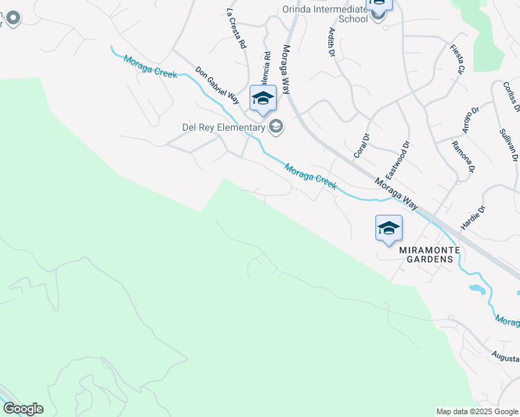 map of restaurants, bars, coffee shops, grocery stores, and more near 20 Adobe Court in Orinda