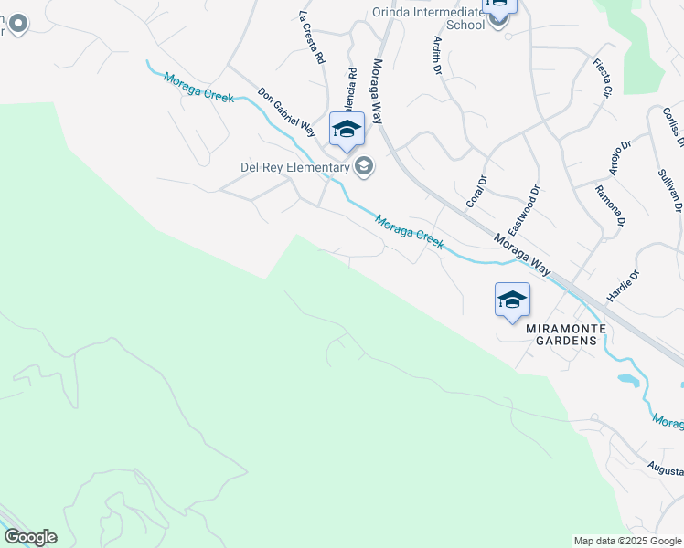 map of restaurants, bars, coffee shops, grocery stores, and more near 20 Adobe Court in Orinda