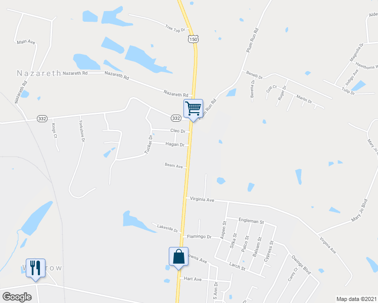 map of restaurants, bars, coffee shops, grocery stores, and more near 1449 North 3rd Street in Bardstown