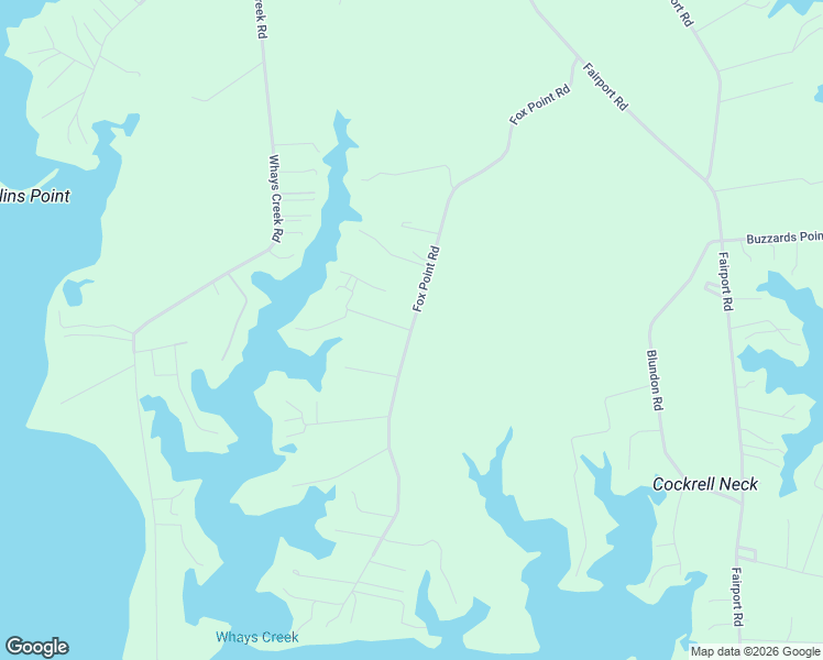 map of restaurants, bars, coffee shops, grocery stores, and more near Fox Point Road in Reedville