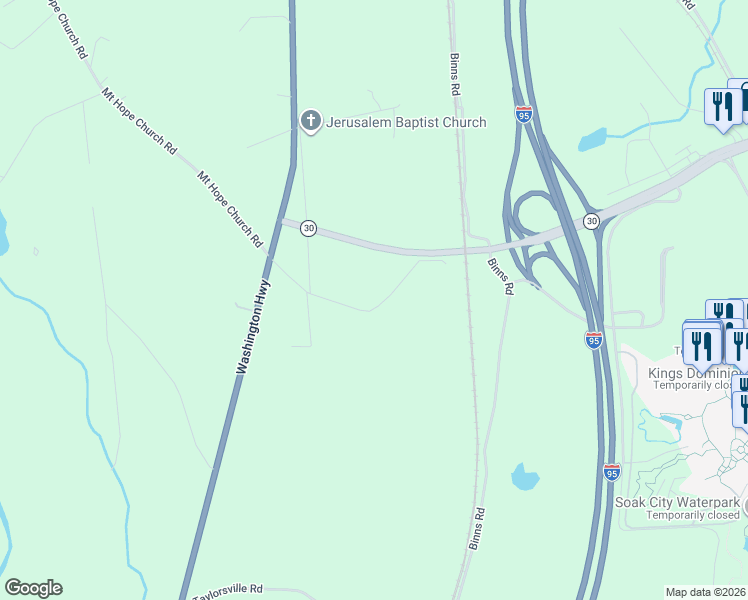 map of restaurants, bars, coffee shops, grocery stores, and more near 10360 Mount Hope Church Road in Doswell