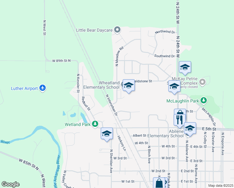 map of restaurants, bars, coffee shops, grocery stores, and more near 800 Meadow Road in Valley Center