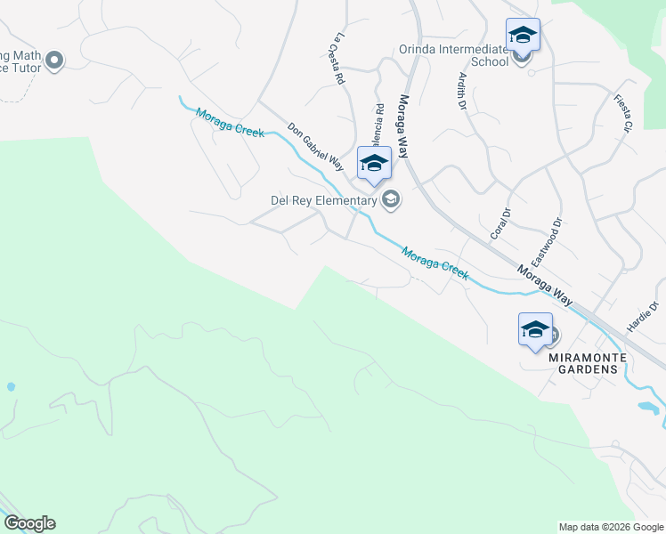 map of restaurants, bars, coffee shops, grocery stores, and more near 90 Adobe Lane in Orinda