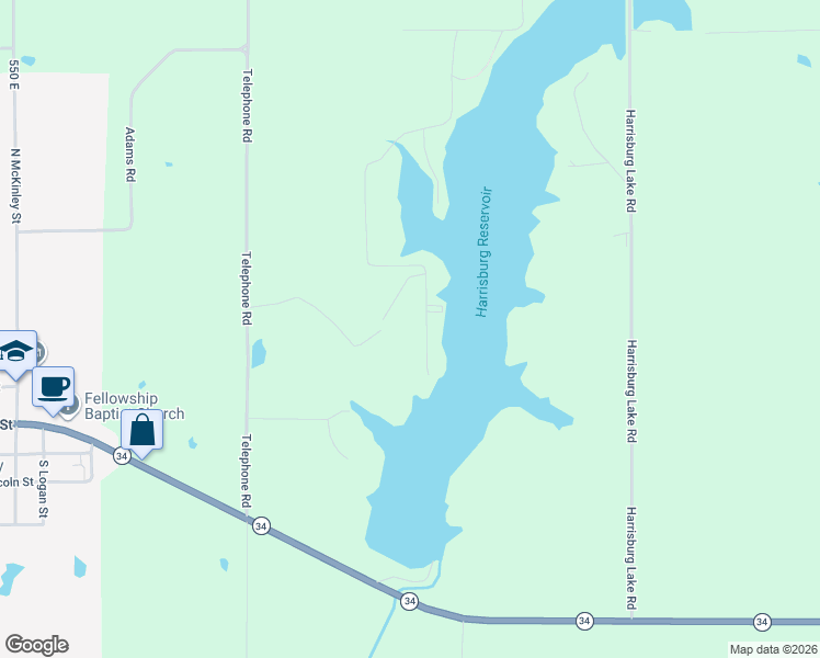 map of restaurants, bars, coffee shops, grocery stores, and more near 978 1710 North in Galatia
