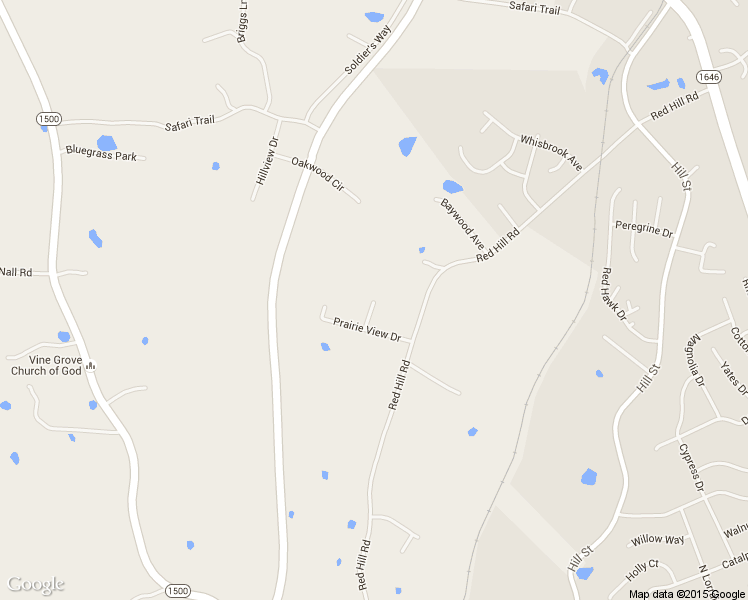 map of restaurants, bars, coffee shops, grocery stores, and more near 99 Pronghorn Court in Vine Grove