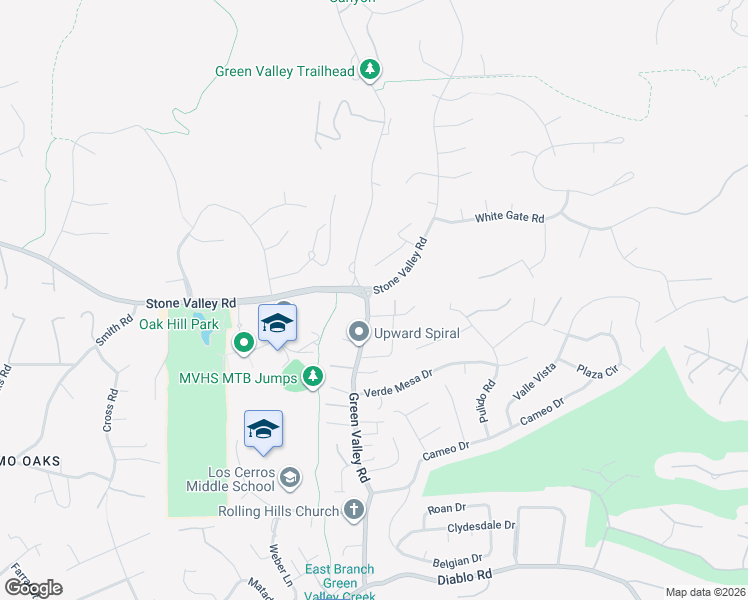 map of restaurants, bars, coffee shops, grocery stores, and more near 1768 Green Valley Road in Danville