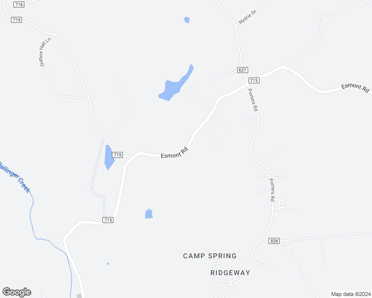 map of restaurants, bars, coffee shops, grocery stores, and more near Esmont Road in Esmont